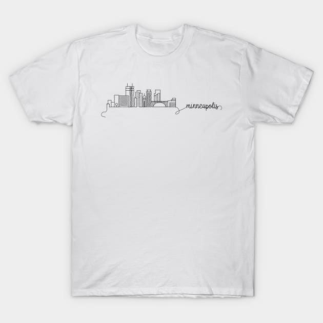 Minneapolis City Signature T-Shirt by kursatunsal